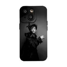 V black monochrome elegant style. This stylish -themed phone case is compatible with Samsung, Apple, VIVO, OPPO, , Transsion, ,  and Honor. Made of TPU silicone, it offers shock and drop protection and a superior feel. It's an ideal gift for family, friends, and loved ones, and a perfect choice for valentines day and Year's gift. - Negro - Ver 2