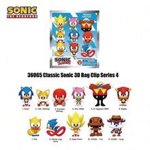 Sega 1pc  Official Licensed Blind Box 3D PVC Figure Clip Keychain,  & Tails Cute Cartoon Character Random Style, Backpack Decoration, Birthday Christmas New Year Gift - Multicolor - View 5