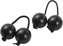 2Pcs Asalato Shakers, Asalato Fingertip Drum Balls Kashaka Rhythmic Ball African Musical Instrument Aslatua Shakers Rhythmic Ball For Eginners To Play And Perform At Parties (Black) - ColorA - 查看 1