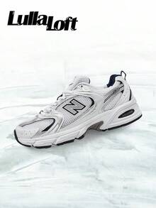 New Balance NB 530 White Silver Navy– Men's/Women's Lifestyle Sneakers – Shoes For Unisex -Vintage-Autumn & Winter & Spring & Summer-Inspired Running Shoes, Shock-Absorbing Comfort, Gym To Streetwear Casual Wear -Back To School- Mother's Day Gifts-Father's Day Gift –MR530SG - Trắng/Bạc/Xanh hải quân - Xem 1