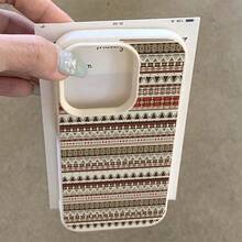 1个TPU材质复古几何图案手机壳，适用于 17 Pro Max/17/16 Pro Max/15/13/12/11、S20 FE/A15/S24/A55、Note 11/Note 12/Note 13 Pro，全包防摔软壳保护套，国际版，非国内版 - 白色 - 查看 3