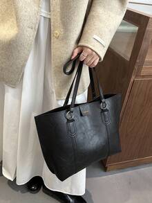 Luxury-Simplified Yet Versatile Large-Capacity Shoulder Bag For Daily Commuting, Exuding An Elegant Vibe. 2026 New Model Women's Bag. - Black - View 4