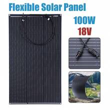 1-Pack Of 100W Solar Panels, Flexible Solar Panel Kit, MC4 Quick-Connect Connector, Optional 30A Solar Controller, Multiple Solar Panels Can Be Used In Series Or Parallel, Suitable For Trailers, RVs, Boats, Cabins, Tents, Cars, Trucks, Yachts, And Rooftops, Ideal For Marine Power Stations, Solar Generators, Dimensions 38.3 X 22.2 X 0.11 Inches. - 1 Pack without Controller - 查看 5
