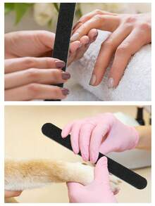 50支双面指甲锉，专业美甲护理工具，适用于DIY指甲修型、打磨、抛光，适合女性手指和脚趾，居家及美甲沙龙均可使用，美甲用品。专业美甲护理套装 - 石英和陶瓷雕刻抛光工具，配有45度指甲推和角质去除器、指甲抛光块、足部锉，适用于凝胶指甲和天然指甲，完整的美甲和足部护理用品，适合返校季和居家护理。 - 黑色 - 查看 9