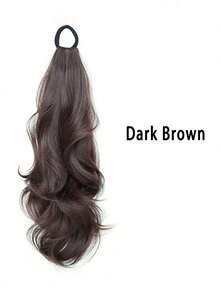 18-Inch High Ponytail Wig With Elastic Band, Real Hair Quality, Curly Ponytail Wig, Natural Fluffy, Easy To Style, Suitable For Daily Wear - Multicolor - View 15