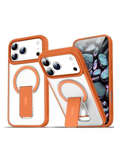 Magnetic Invisible Phone Holder Case Compatible With IPhone 17 Pro Max, 16 Pro Max/15/14/13/12/11, S26U/S25U/S24U/S23U/S - Matte Skin Protective Anti-Drop Cover