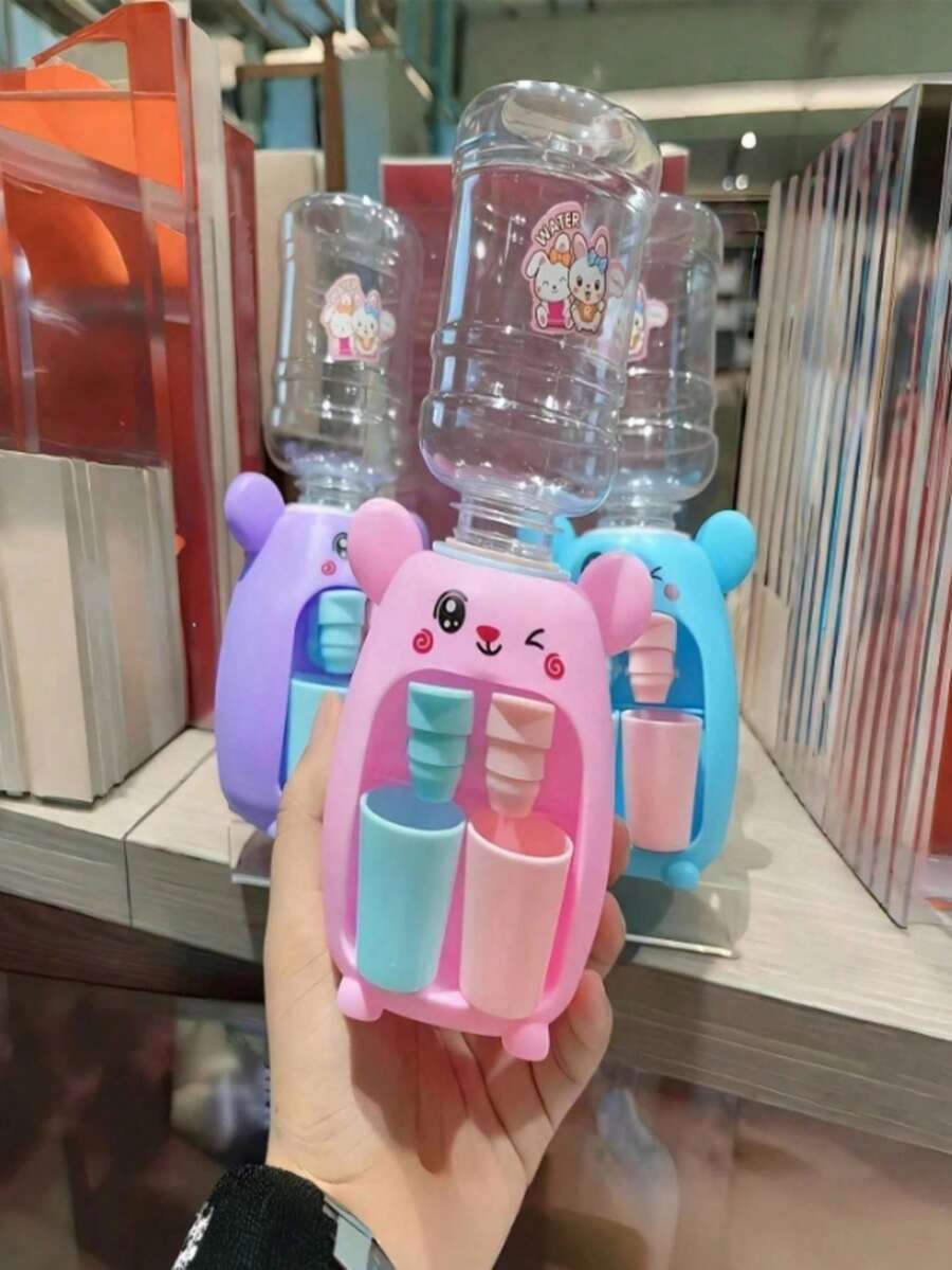 Children's Educational Role-Play Game, Cute Cartoon Mini Water Dispenser, Rabbit/Panda/Car Design, Dual Spouts For Parent-Child Interaction, Smart Early Education Toy, Christmas/Halloween Gift - Multicolor - View 1