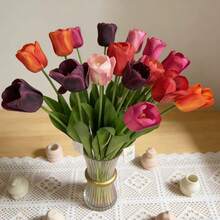 Ins Stil künstliche Tulpen Blumen Dekoration, Wohnzimmer Ornament - Verschiedenfarbig - Übersicht 4