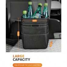 Car Tras Can - Leak-Proof Car Organizer And Stoe Bag  Te Back/Front/Console Of A Carss SUVs And Trucks Ea-To-Install Car Accessory Inter - 黑色的 - 查看 6