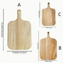 1 pieza Tabla de cortar de madera de roble premium de alta calidad, tabla de cortar de palisandro, tabla de cortar de doble cara, adecuada para manipular alimentos cocidos y crudos por separado, fácil de transportar y limpiar, aplicable para carne, verduras y frutas | Adecuado para la cocina del hogar y el dormitorio | Alimentos, bandeja de madera, diseño, disponible en 3 tamaños - 1PC - Ver 9
