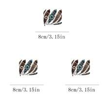 1片/2片/3片装波西米亚羽毛热转印贴片，DIY熨烫布贴，适用于T恤、连帽衫、棒球帽、帆布包等。 - L+S - 查看 4