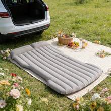 Upgraded Inflatable Mattress For Tesla SUV, High Elasticity Leakproof Car Sleeping Pad With Zoned Support, Ergonomic Rear Seat & Trunk Camping Bed, Ideal For Travel & Outdoor Trips, Must-Have Tesla Accessory - 灰色 - 查看 3