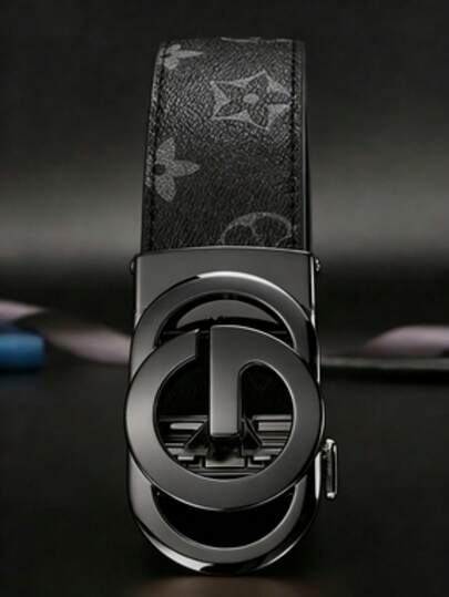 Men's Automatic Buckle Belt, Letter G-Shaped Buckle Design, Business Casual Style, Gift For Valentine's Day, Father's Day, Mother's Day, Friday