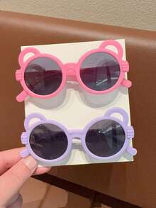 2/4Pcs Girls Cute Newest Heart Kids Children Fashion Glasses Baby Eyewear ,Card Only Show,Don't Shipping - Multicolor - View 3