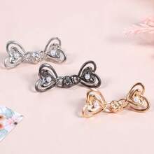 3 Pair Pant Waist Tightener Adjustable Detachable Clips Pins Reusable Smaller Cincher Buttons Tools No Sewing Love Heart Waistband For Women Loose Jeans - 如圖所示 - 查看 3