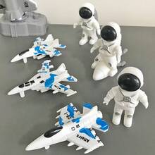 3pcs Inertial Gliding Fighter Jet, Space Station, Rocket Launcher Spacecraft Toy, Suitable As Birthday, Holiday, Halloween, Christmas Gift For Children - Multicolor - View 8
