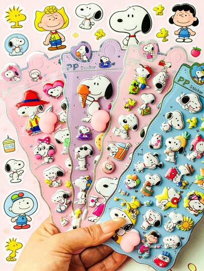 New 3D Embossed Cute Cartoon Phone DIY Stress Relief Stickers, Decorative Stickers Gift. Home Room Decor, Party Decor, Birthday Gift, Various Holiday Gifts, Fashionable .