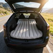 Upgraded Inflatable Mattress For Tesla SUV, High Elasticity Leakproof Car Sleeping Pad With Zoned Support, Ergonomic Rear Seat & Trunk Camping Bed, Ideal For Travel & Outdoor Trips, Must-Have Tesla Accessory - 灰色 - 查看 7