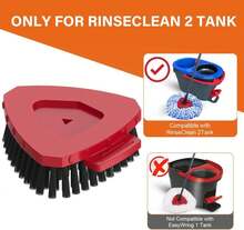 Fatmass 2 Pack Upgraded Spin Mop Replace Scrub Mop Brush Compatible With O Cedar 2 Tank RinseClean, Great For Kitchen, Deck, Bathroom And Shower Floor Scrubber - ColorC - 查看 2