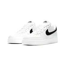 Jordan Nike Air Force 1 GS/MENS White/Black CASUAL Shoes CT2302-100 - 黑與白 - 查看 4