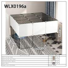 Cerca modular para mascotas DIY con puerta, jaula expandible para gatos, adecuada para gatitos, conejos, hurones, perros pequeños, cobayas para uso en interiores - Multicolor - Ver 25