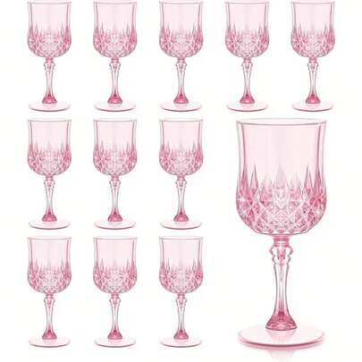 Reusable Wine Glass Set, Sturdy Non-Slip Design, Suitable For Weddings, Parties And Daily Use - Reusable Drinkware For Champagne, Cocktails And Juices, Ideal For Halloween, Christmas Celebrations And Party Decorations.