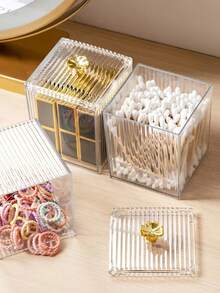 1个高透明密封防尘防水可堆叠亚克力化妆品收纳盒，适用于口红、发饰、化妆工具、护肤品、珠宝等，是浴室、宿舍、公寓、房车、居家使用的理想之选，也是送给女士和美妆爱好者的完美礼物，适合生日、圣诞节、母亲节、情人节等场合。 - 彩色 - 查看 3