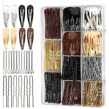 250 chiếc kẹp tóc vàng kèm hộp đựng, kẹp tóc lượn sóng 2 inch, kẹp tóc hình chữ U 2 inch và 2.8 inch, phù hợp với mọi loại tóc, phụ kiện tóc cho phụ nữ và bé gái, kẹp càng cua, quà tặng, băng đô, mùa hè, kỳ nghỉ, du lịch. - Bộ phụ kiện tóc D - Xem 4