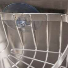 1 cái giá đỡ góc bồn rửa bằng kim loại có giác hút, giá đựng miếng bọt biển và len thép cho nhà bếp, rổ thoát nước, giá đựng đồ trên mặt bàn không cần khoan. - Xem 8