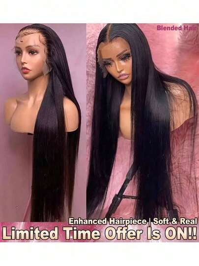 5*5 13*4 Straight 200% Density Lace Frontal Wigs Glueless Natural Black Color - Pre Cutting Pre Pulling Pre Ironing Lace Closure Wigs Frontal Glueless - No Glue No Skills Pre Plucked Pre Bleached HD Transparent Lace Front Wigs With Natural Hairline - Ear To Ear Human Frontal Hair Wigs Glueless Weaves Wigs For Women Daily Use - Wear And Go Brazilian Virgin Blended Hair Wigs Natural Look Blended Hair