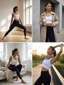 MathCat Women's Sweat-Proof Shockproof Sports Bra, High-Intensity Gathering Beautiful Back Bra, All-In-One Fitness Tank Top, Stylish And Functional, The Focus Of The Gym. - trắng - Xem 10