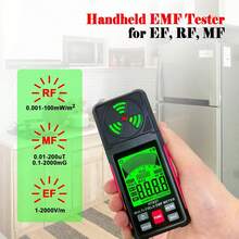 EMF Meter, 3-In-1 Electromagnetic Field Radiation Detector For E F RF MF - Black - View 4