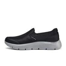 Skechers 男士 Go Walk Flex 休闲步行鞋 - 黑色/灰色 - 查看 5