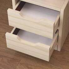 Escritorio moderno de estilo minimalista con dos cajones, escritorio para computadora en casa - Negro - Ver 9