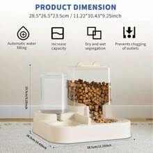 Automatic Cat Food And Water Dispenser Set 2 In 1, All-In-One Gravity Pet Feeder With Stainless Steel Cat Food Bowl Travel Auto Supply Feeder And Water Dispenser For Small Medium Cats - 2300ml - Xem 11