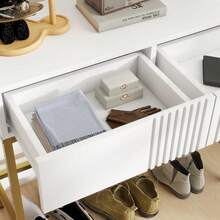 HOMCOM Mesa de banco - Blanco - Ver 8