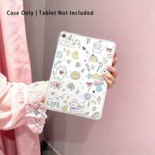 1pc High Transparent Anti-Drop TPU Tablet Case, High-Definition Smiling Cat UV Printing, Compatible With IPAD 11 2025, MINI6/7, AIR1/2, Air4/AIR5/Air6/AIR7, 9.7-Inch IPad 2019/2020/2021, 10.2-Inch IPad 10/11, AIR11 (2024/2025), PRO11 (2024), PRO11 (2018-2022), PRO12.9-Inch/AIR13 - Multicolor - View 4