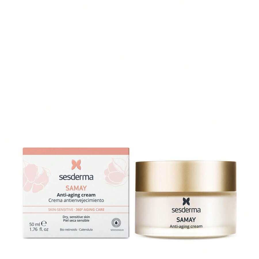 Sesderma Samay Anti-Aging Cream 50ml | Deep Hydration, Soothes Redness And Firms Sensitive Skin. Lightweight Texture, Ideal For Day/Night Use. Alcohol-Free And Paraben-Free ✅ Entrega 24/72h A España (Península) | Beauty Explotion | Tu Tienda De Belleza Y Maquillaje – Explota Tu Mejor Versión. - Hyaluronic Acid - View 1