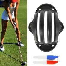 1 pieza Herramienta de marcado de bolas de golf con 3 líneas, herramienta de dibujo y marcado de bolas de golf con bolígrafo, accesorio de entrenamiento de golf útil para una mejor apuntación y alineación - Multicolor - Ver 1