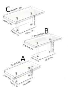 Acrylic Cake & Bread Display St, Clear Donut & Dessert & Pastry Display Shelf, Glass Show Rack, Transparent Storage Tray,Kitchen,Christmas Gift - View 8