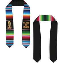 2026 Graduation Stoles Grad Stoles, Unisex Adult Graduates, Sash For High School, College, Bachelor, Degrees 4.5"(Width) X 62"(Length) - Đức Mẹ Guadalupe 3 - Xem 2