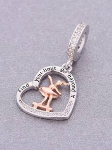 1 件极简主义 925 纯银卡通娃娃造型吊坠珠 DIY 纪念品男女通用生日礼物 - 銀色 - 查看 3