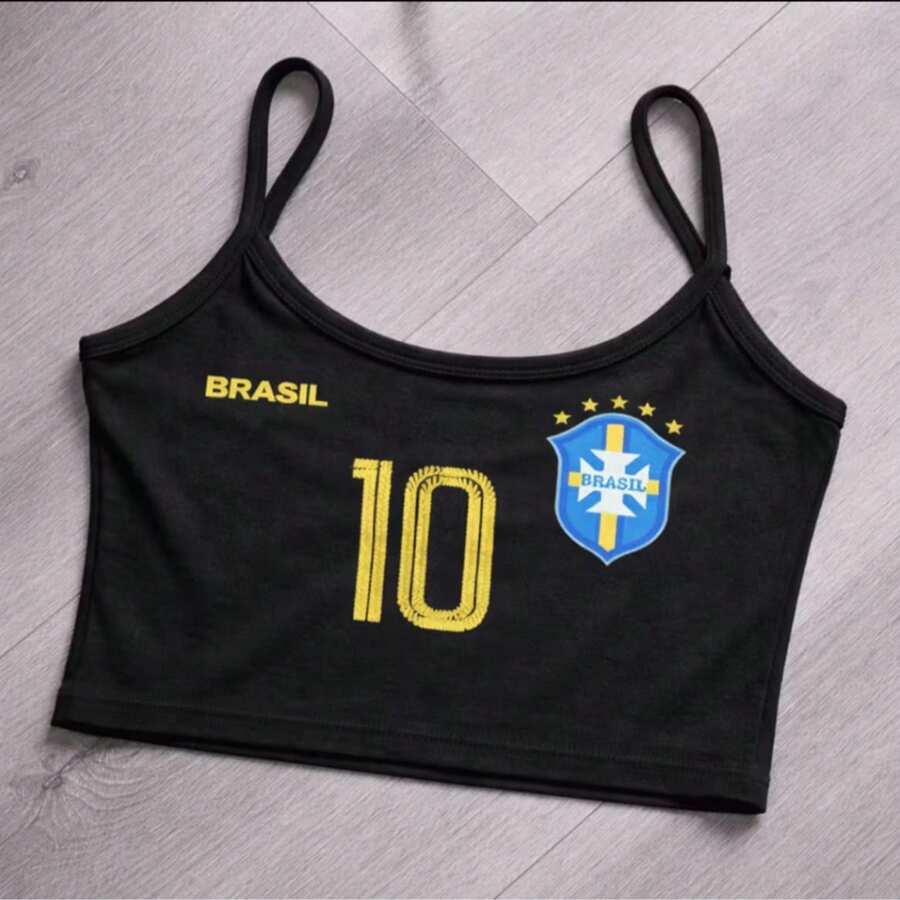 Women's Cropped Top Brazil No. 10 – Strappy Twisted Style Top In Various Colors - Black - View 1