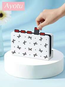 Ayotu Bowknot & Polka Dot Pattern Accessories Set For Nintendo Switch/Switch OLED/Switch Lite, Including Protective Case, Storage Bag, Console Shell, Dust Cover, Game Card Case, Controller Grip, Suitable For Christmas, Valentine's Day, Back To School And Other Occasions - View 10