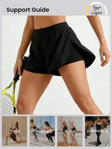 Women's Athletic Yoga Shorts, High-Waisted Comfort Fit, Loose Running Workout Shorts, Breathable Quick-Dry Fabric, Sporty Style Biker Short Workout Summer Running Workout - 1PCS Grey - 查看 5