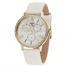 Orient Women's Quartz Leather Strap Watch FUT0H004W0 - White - View 1