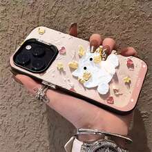 Minimalist IMD Case With Colorful Silver Finish, Compatible With Various Phone Models - Rosa Arena - 查看 4