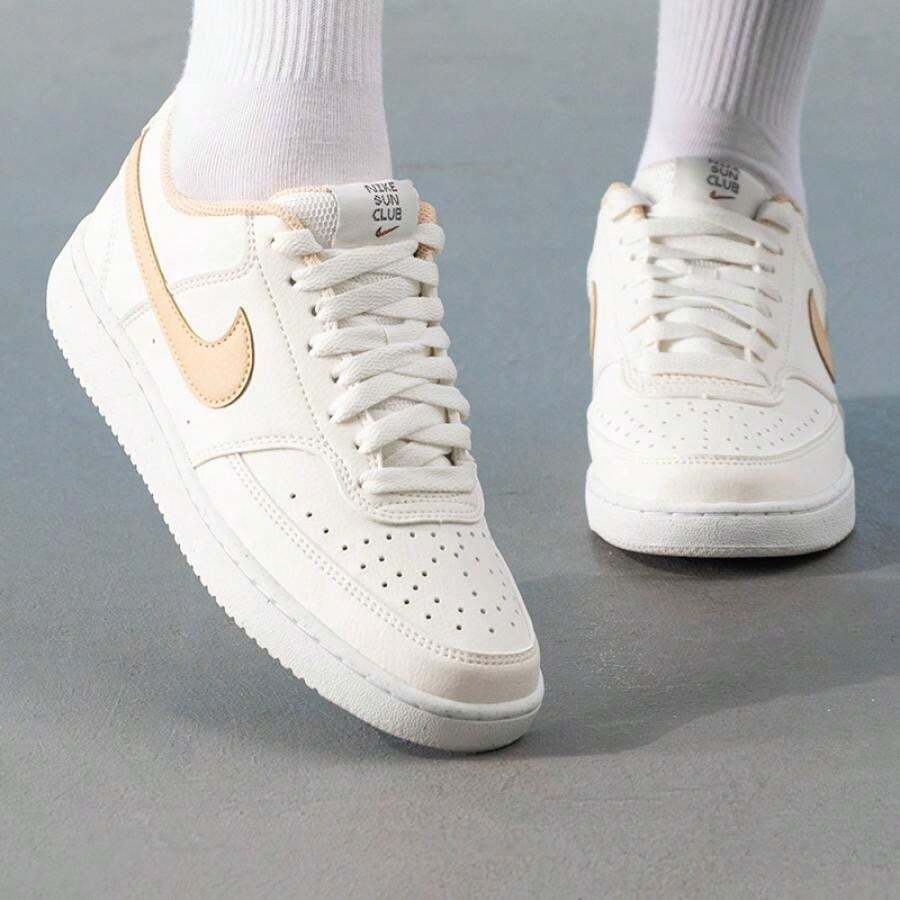 Women's NIKE COURT VISION LO NN Sneakers, Breathable Casual Commute Shoes, Running Shoes, Travel Leisure Shoes DH3158-103 - White - View 1