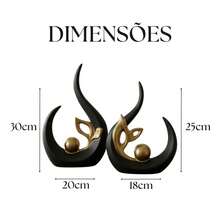 2 Peças Dupla de Vasos Cerâmica Kit Decorativos Decoração Enfeite Rack Sala Artesanal Conjunto estilo nórdico em forma para decoracao - 2pcs - Visão 4