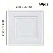 20/50 piezas de pegatinas de pared 3D autoadhesivas, impermeables y a prueba de humedad de alta calidad para decoración de techos, perfectas para dormitorios y papel tapiz de dormitorios. - Red - Ver 14